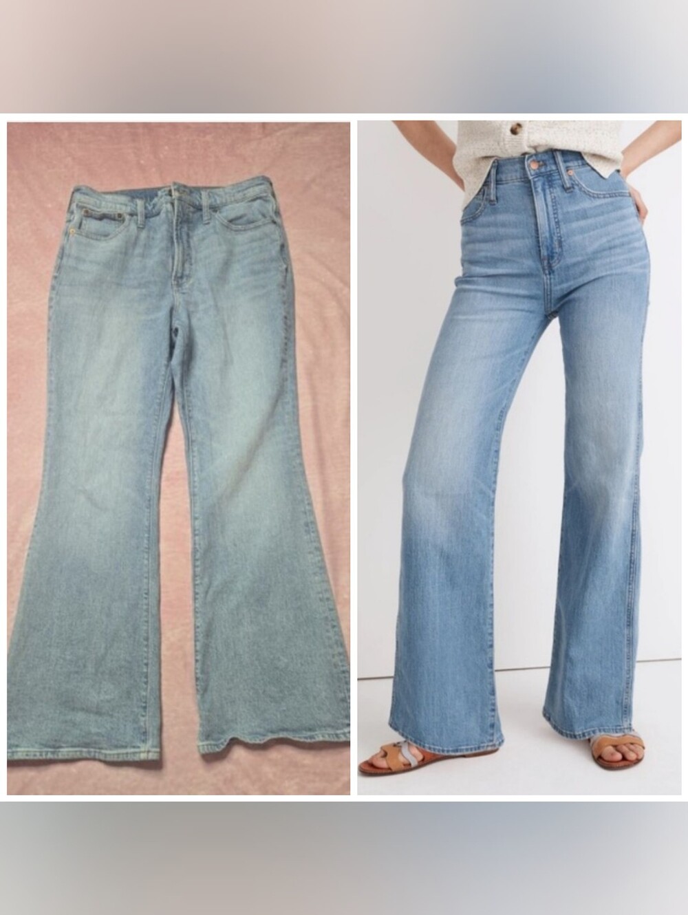 Madewell The Perfect Vintage Flare Light Blue Jeans Size 30x30